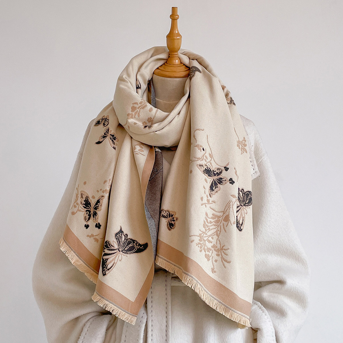 Women Imitation Cashmere Scarf - Cashmere Pashmina Wrap 评论和价格