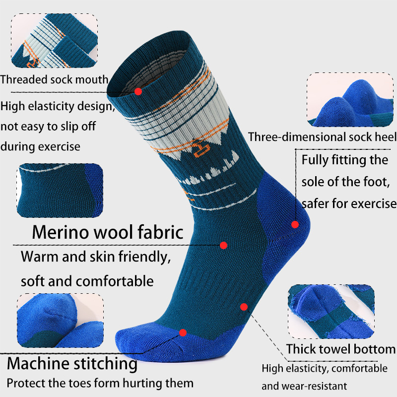 1 Pair Merino Wool Ski Socks f - Thermal Sock Wool 评论和价格