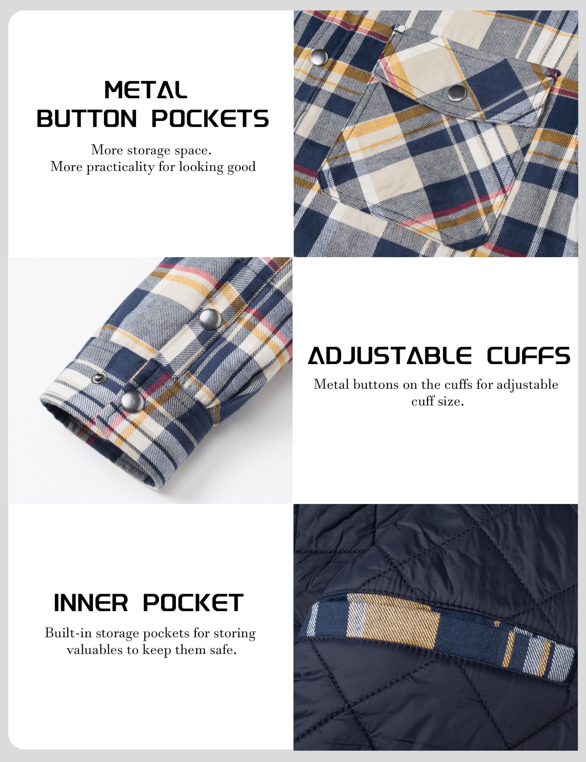 Men's Winter Flannel Shirt Jac - Flannel Shirt Lined 评论和价格
